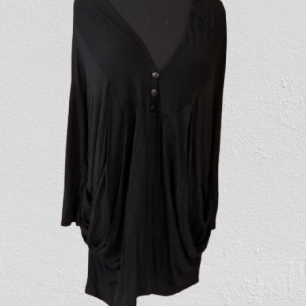 Emerald USA  Black Button Closure Cardigan 4329  NWT Boutique